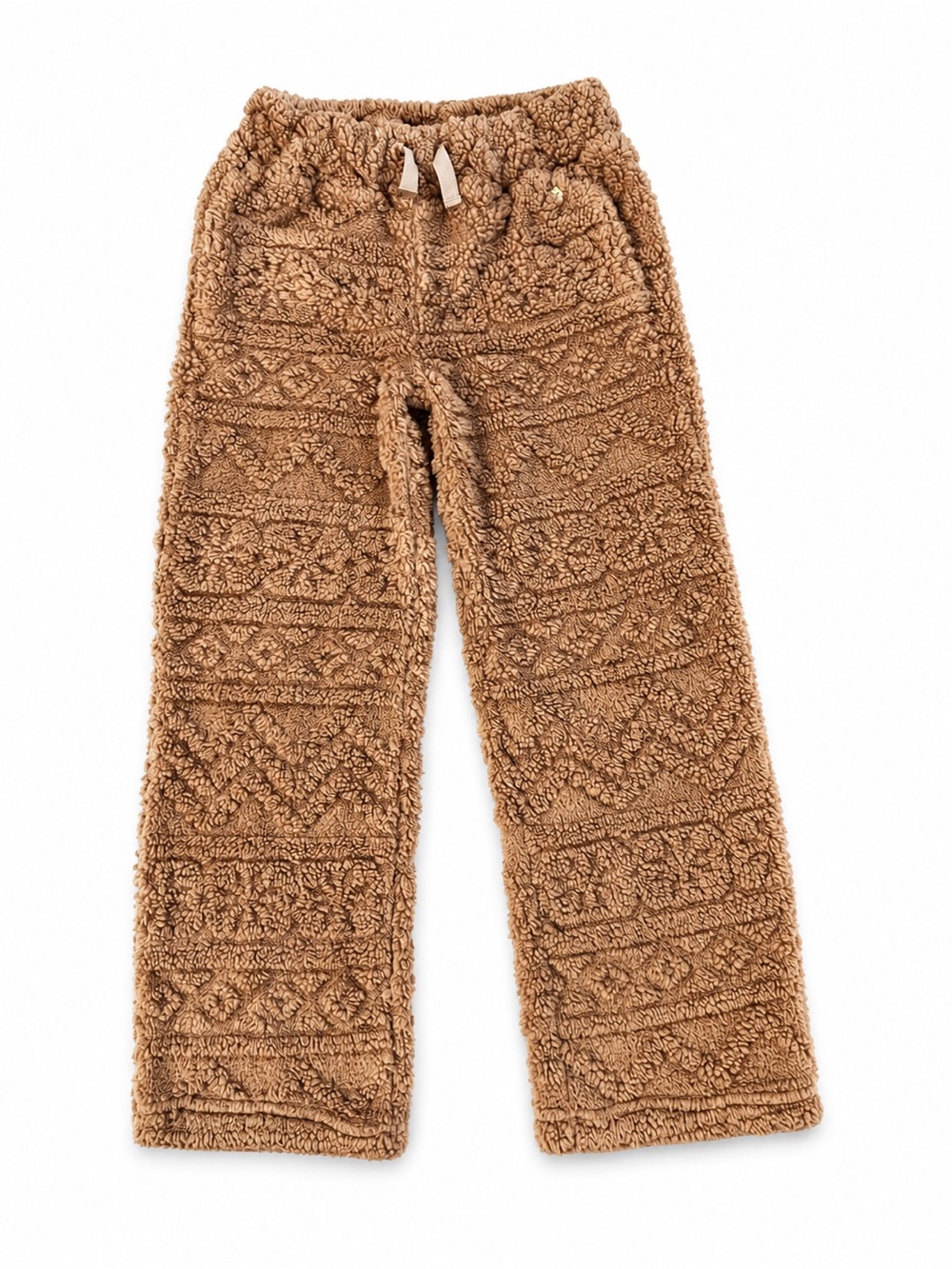 Cozy Brown Sherpa Kids Pajama Pants
